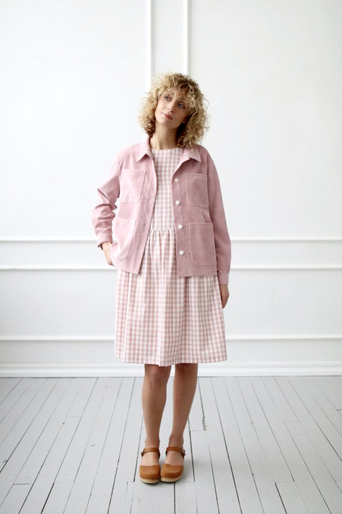 Needle-cord jacket in vintage rose - Image 2