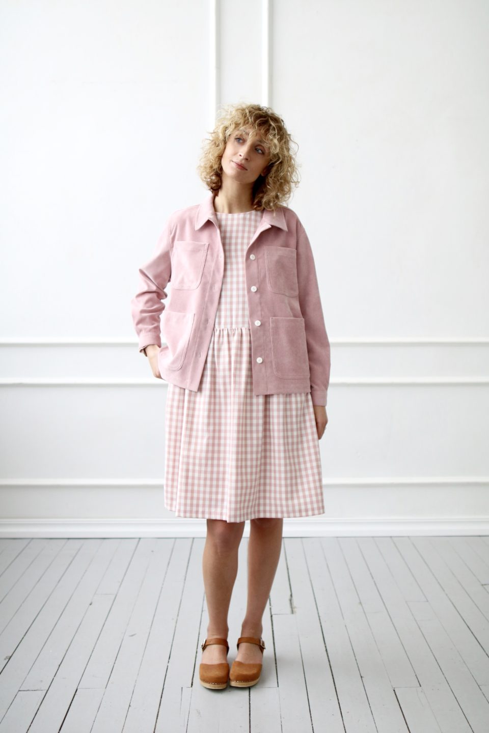 Needle-cord jacket in vintage rose - Image 2