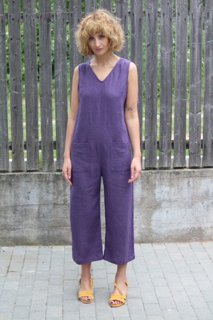 Linen Wide Leg Jumpsuit - Image 1