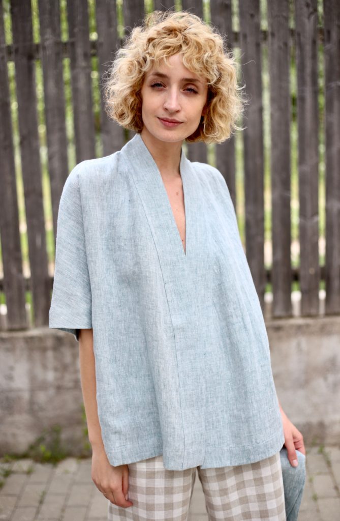Wrap Linen Jacket - Image 2