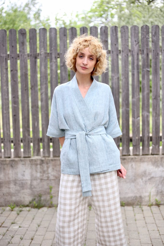 Wrap Linen Jacket - Image 1