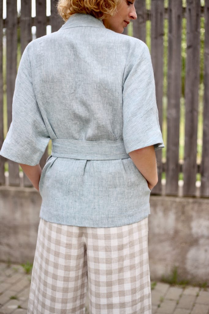 Wrap Linen Jacket - Image 4