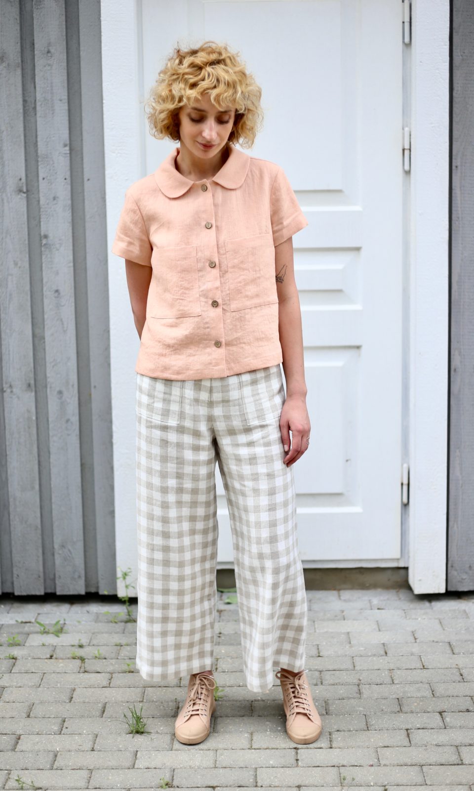 Linen Pet Pan short sleeve top - Image 1