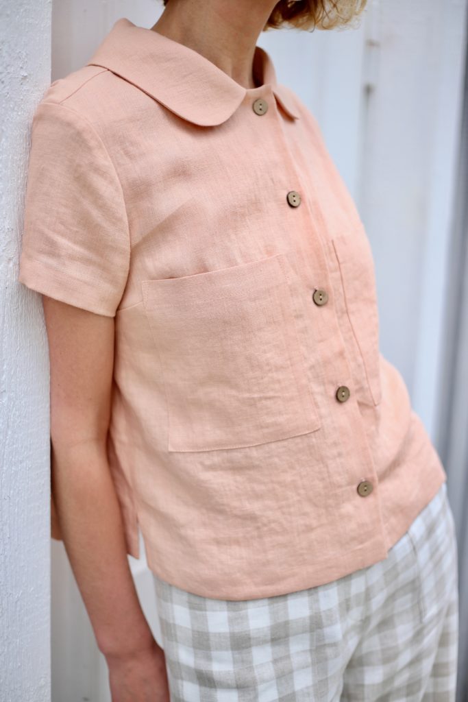 Linen Pet Pan short sleeve top - Image 2