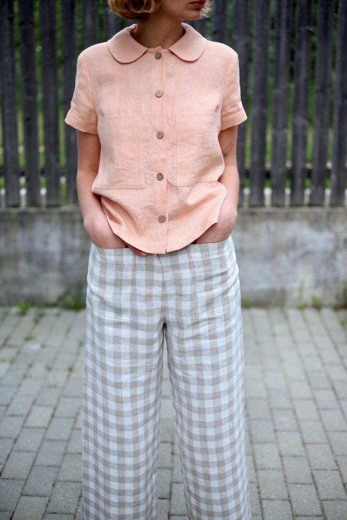 Linen Pet Pan short sleeve top - Image 4