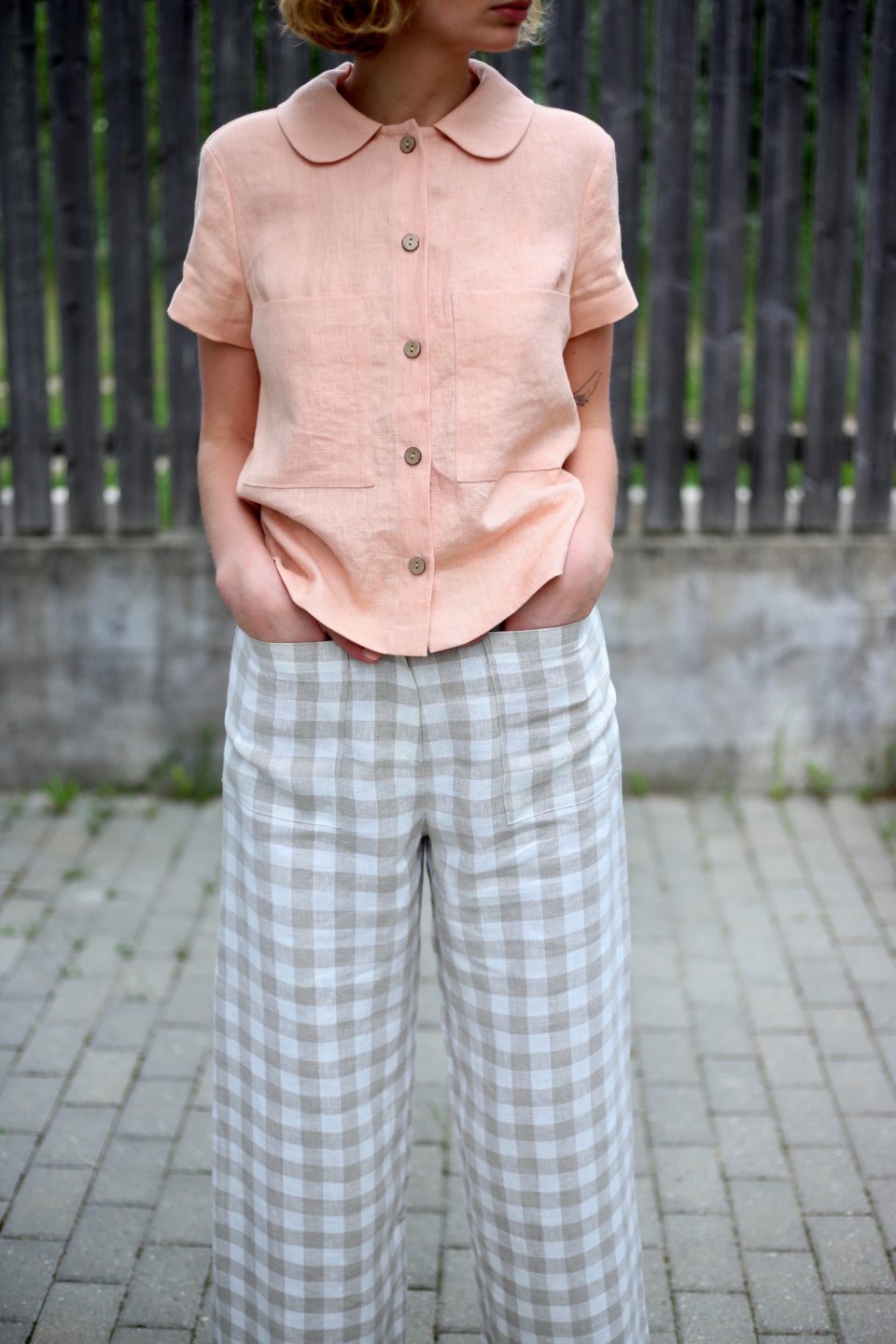 Linen Pet Pan short sleeve top - Image 4