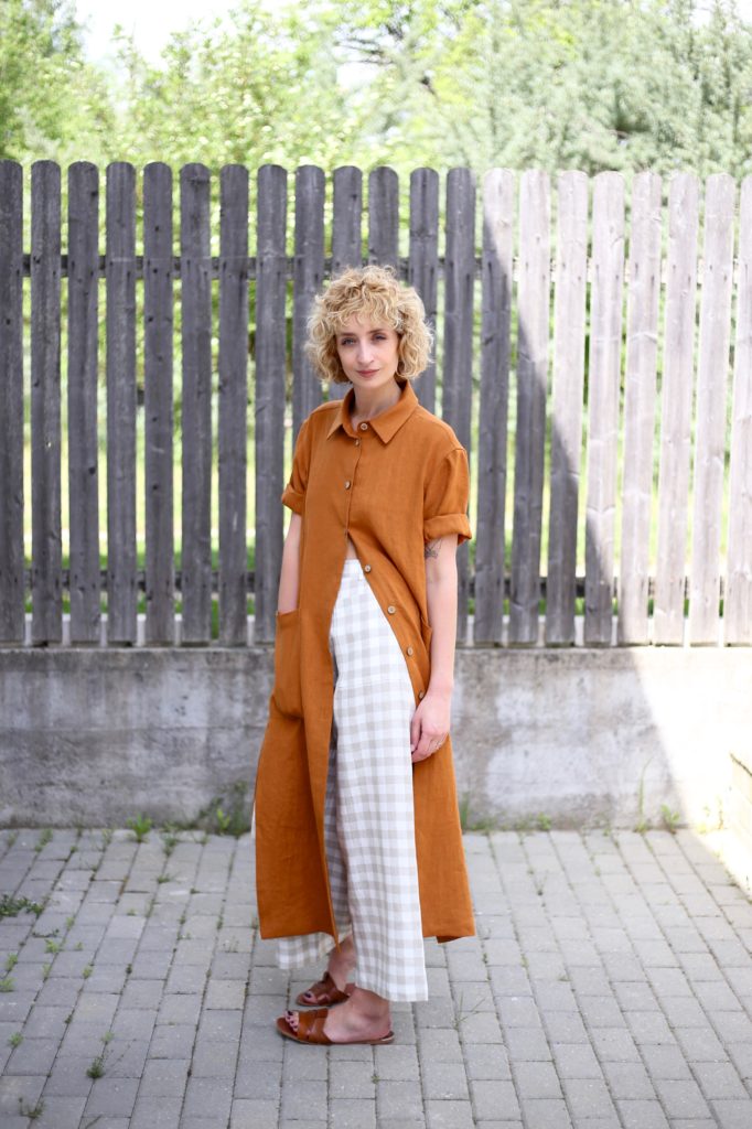 Oversize linen shirt dress | Dress | Sustainable clothing | OffOn clothing