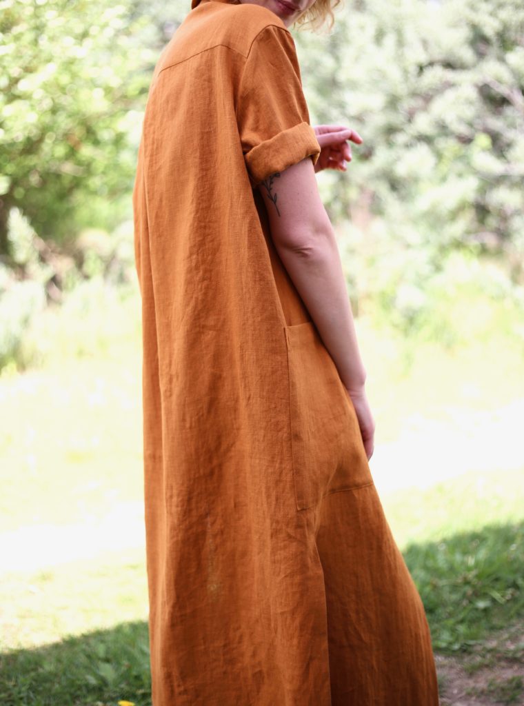 Oversize linen shirt dress - Image 4