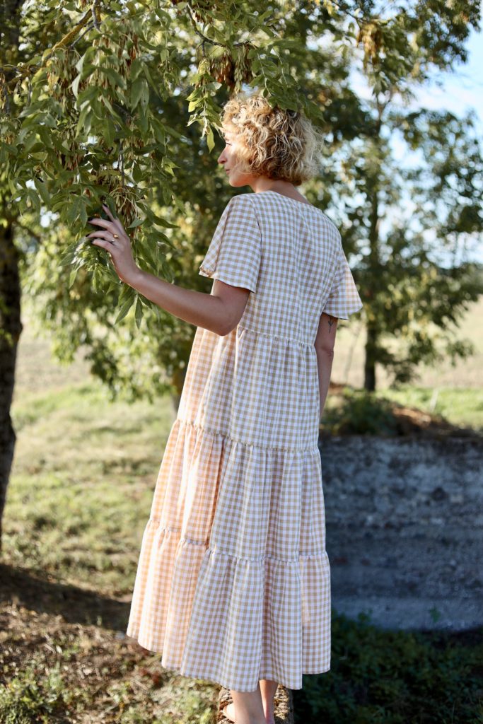 Ruffled checkered cotton dress - Image 2