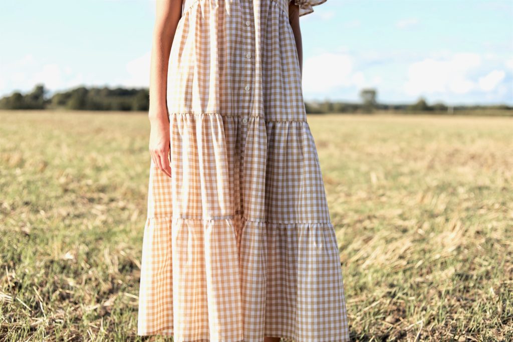 Ruffled checkered cotton dress - Image 5