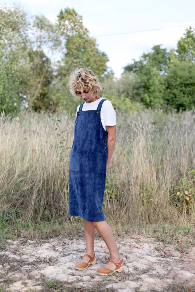 Corduroy pinafore dress | Dress | Sustainable clothing | OffOn clothing