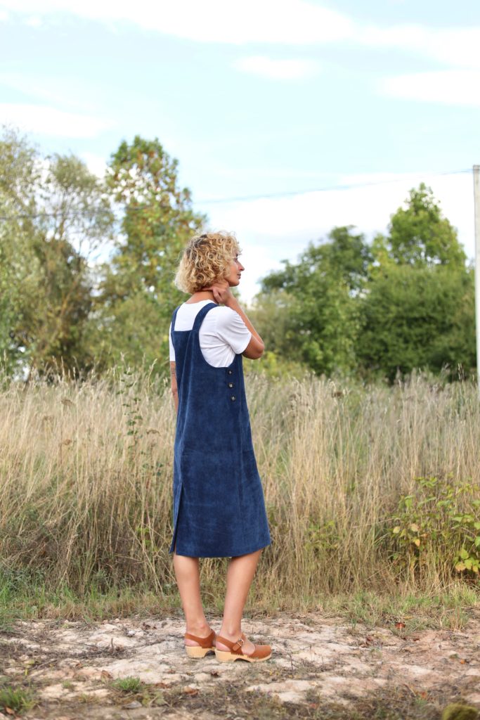 Corduroy pinafore dress - Image 1