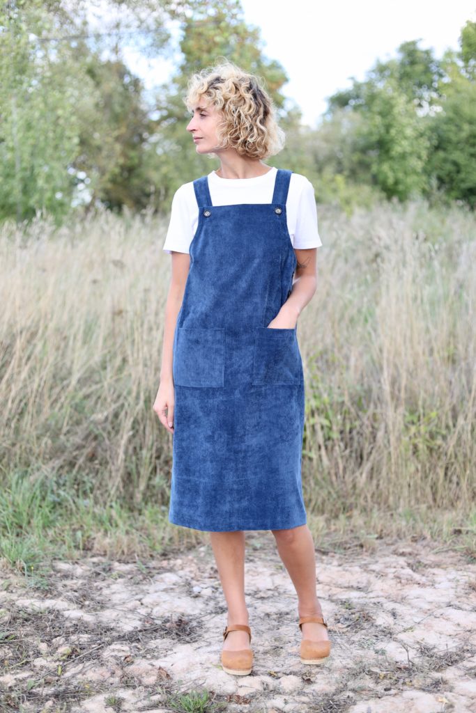 Corduroy pinafore dress - Image 2