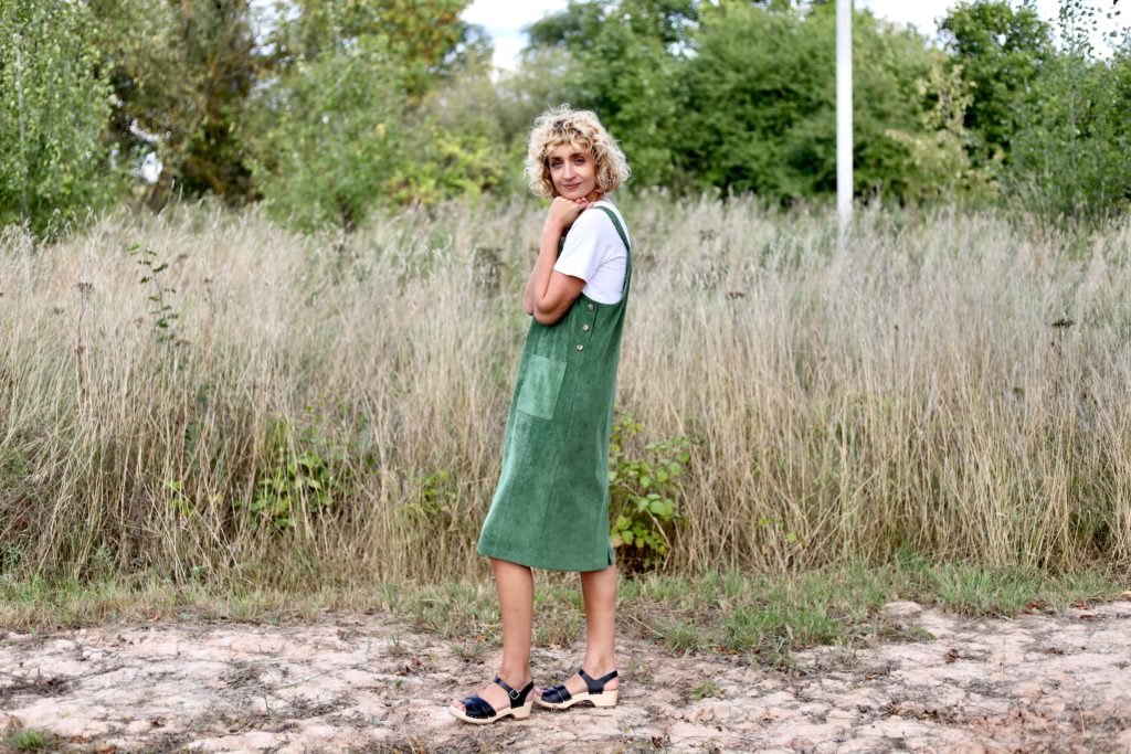 Corduroy pinafore dress | Dress | Sustainable clothing | OffOn clothing