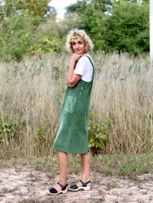 Corduroy pinafore dress | Dress | Sustainable clothing | OffOn clothing