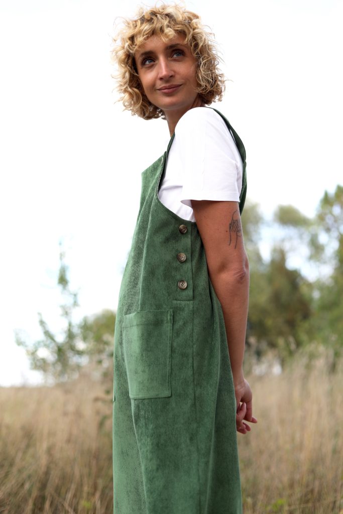 Corduroy pinafore dress - Image 2