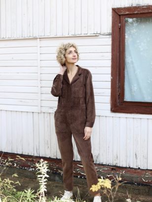 Corduroy long sleeve jumpsuit | Jumpsuits | Sustainable clothing | OffOn clothing
