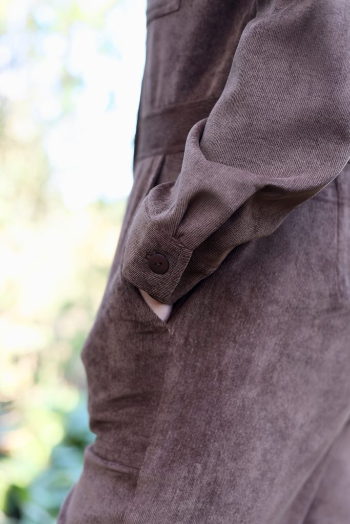 Corduroy long sleeve jumpsuit - Image 2