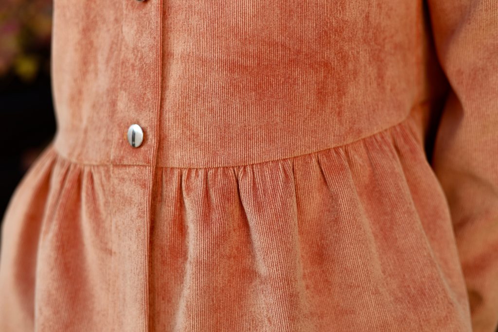 Corduroy long sleeve peplum blouse - Image 2