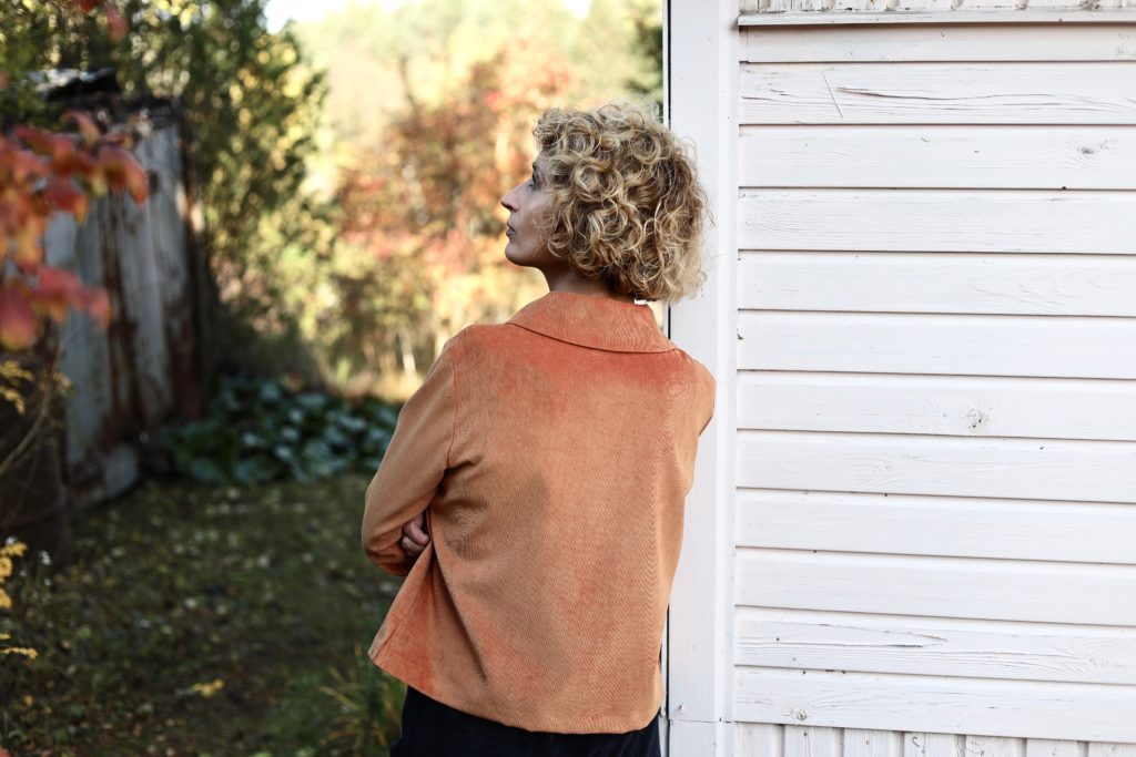 Corduroy peter pan collar jacket - Image 1