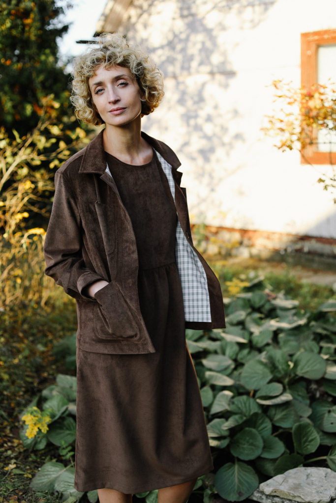 Corduroy shirt collar jacket - Image 2