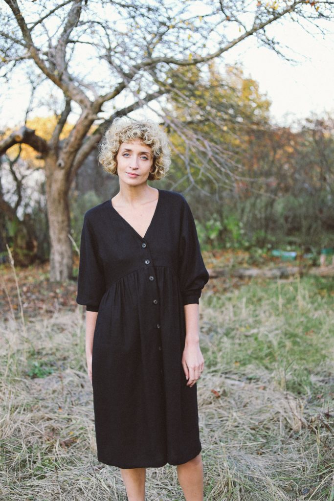 Linen button up swing dress - Image 1