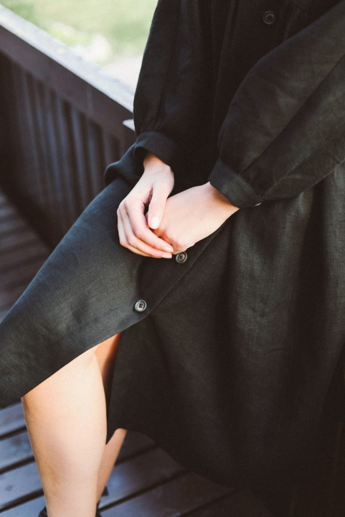 Linen button up swing dress - Image 3