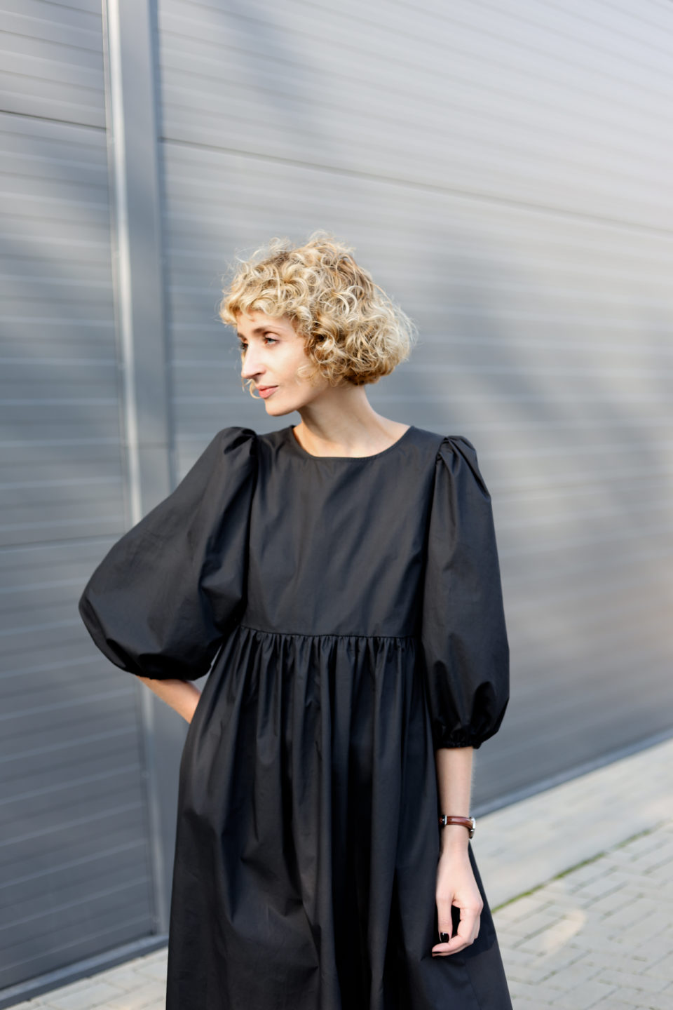 Puffy sleeve empire waist dress - Image 5