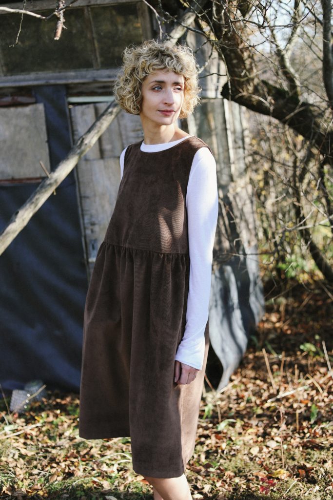 Sleeveless Needlecord  Dress - Image 3