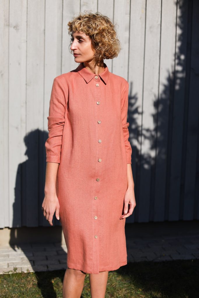 Linen button up shirtdress - Image 2