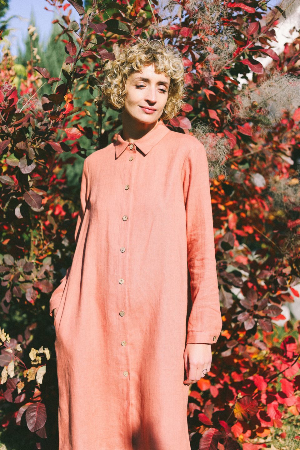 Linen button up shirtdress - Image 1