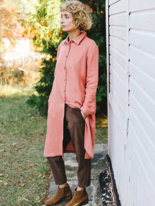 Linen button up shirtdress | Dress | Sustainable clothing | OffOn clothing