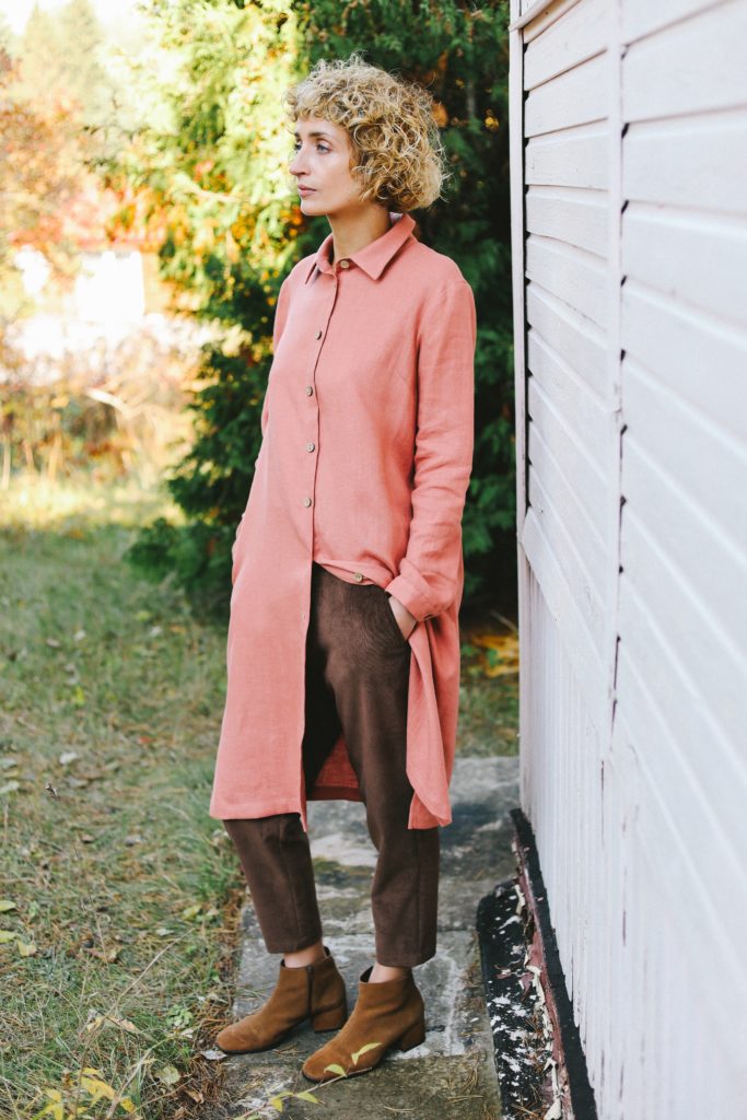 Linen button up shirtdress | Dress | Sustainable clothing | OffOn clothing