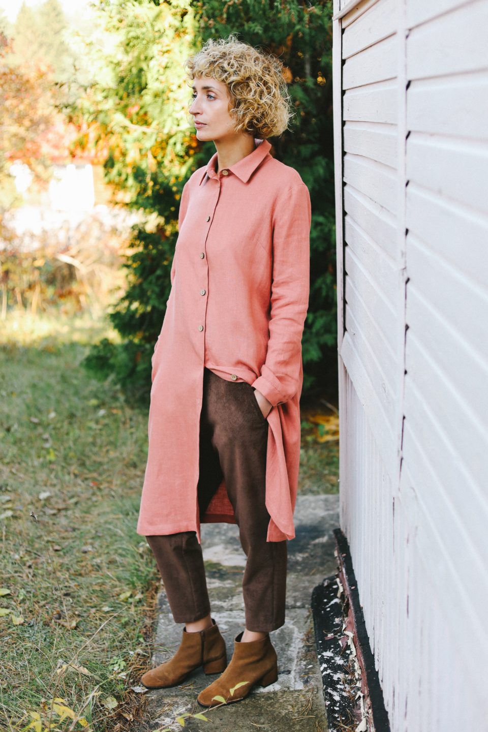 Linen button up shirtdress | Dress | Sustainable clothing | OffOn clothing
