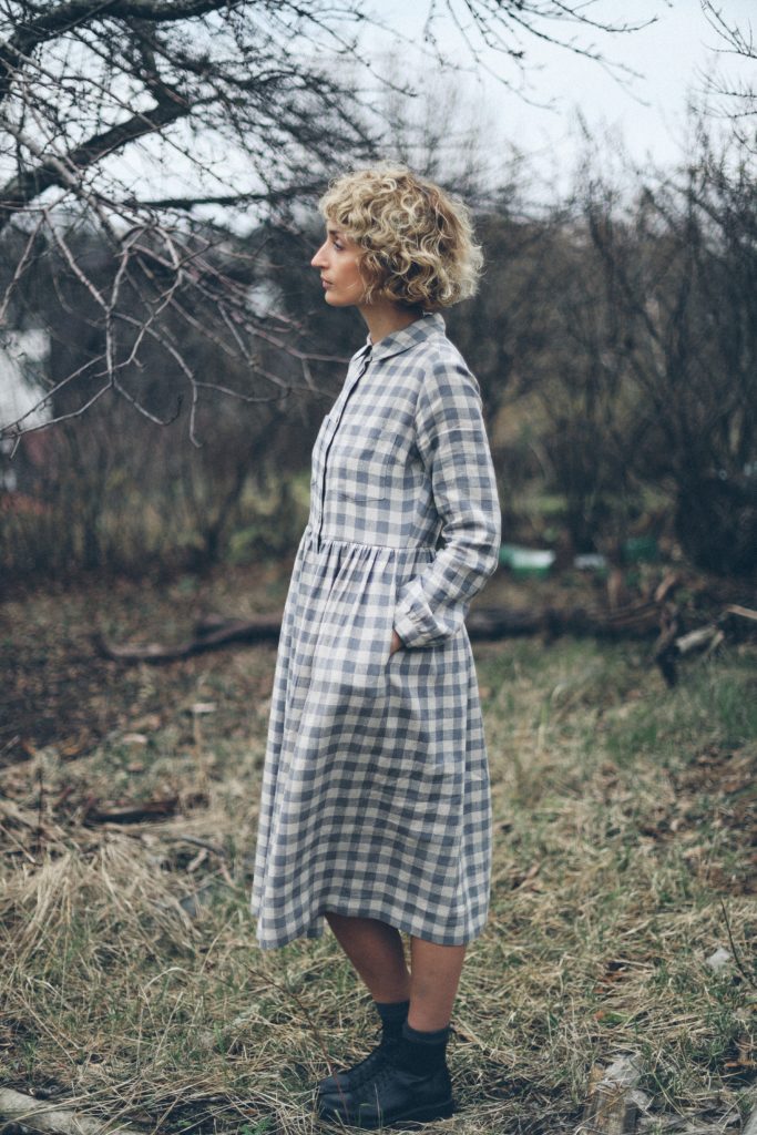 Linen button up MIDI dress - Image 2