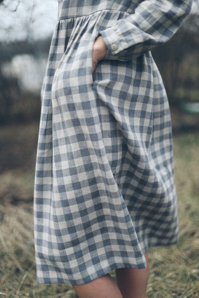 Linen button up MIDI dress - Image 3