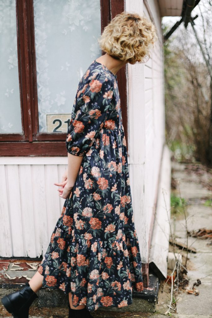 Boho puffy sleeve peplum dress | Dress | Sustainable clothing | OffOn clothing