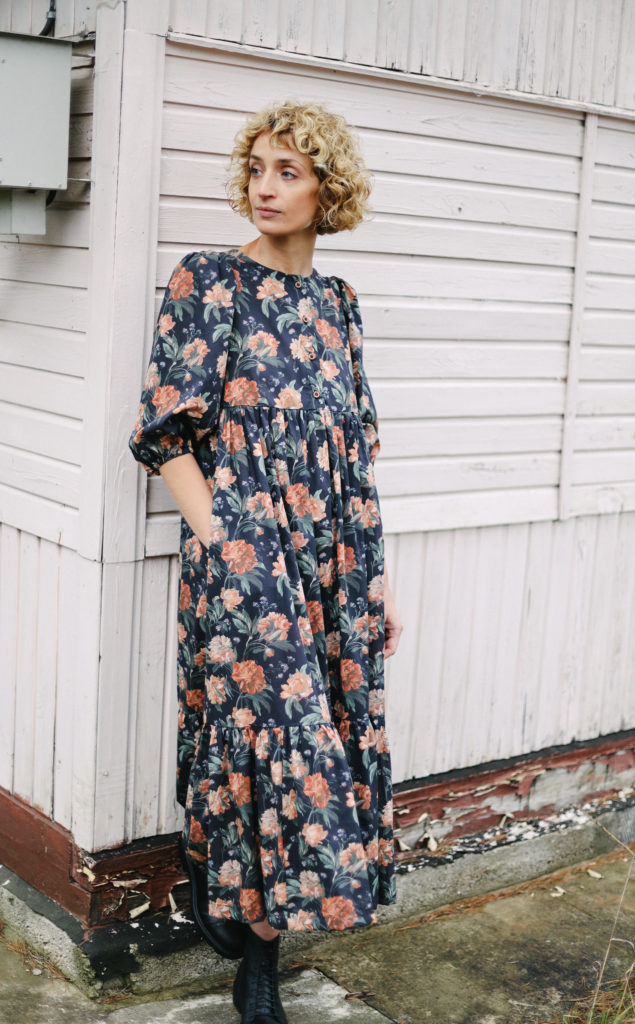 Boho puffy sleeve peplum dress - Image 5