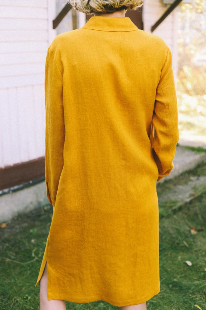 Linen loose fitting shirt dress - Image 5
