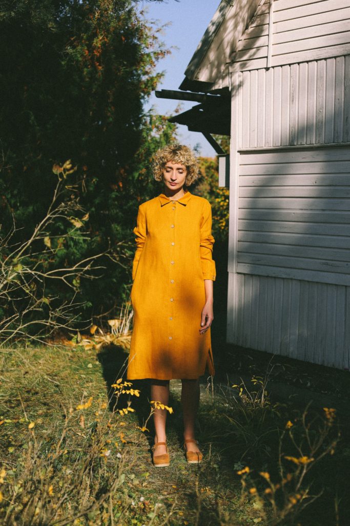 Linen loose fitting shirt dress | Dress | Sustainable clothing | OffOn clothing