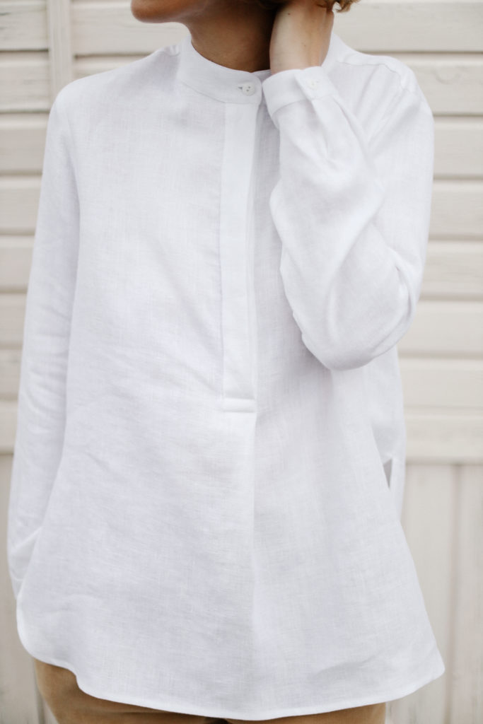 Linen mandarin collar shirts - Image 2