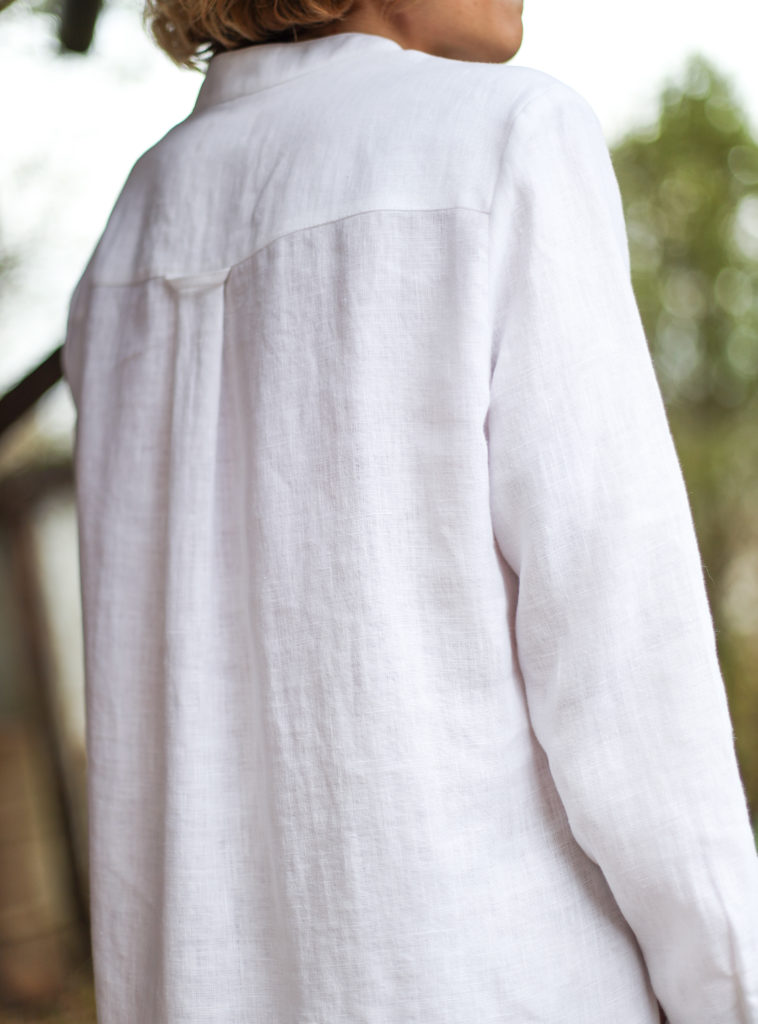 Linen mandarin collar shirts - Image 3