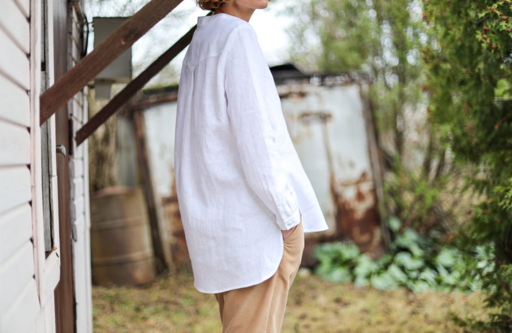 Linen mandarin collar shirts - Image 4