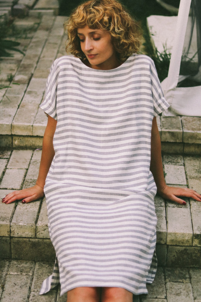 Open Back Linen Tunic Dress - Image 2