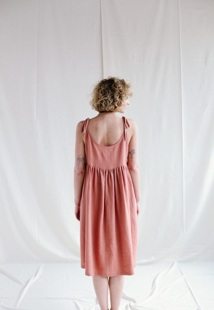 Tie Strap Linen Sundress - Image 2