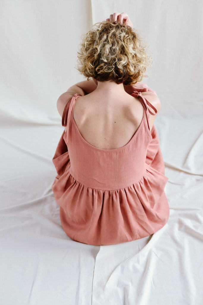 Tie Strap Linen Sundress - Image 5