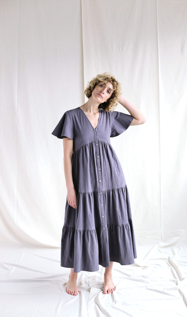 Loose ruffle Maxi cotton dress - Image 3