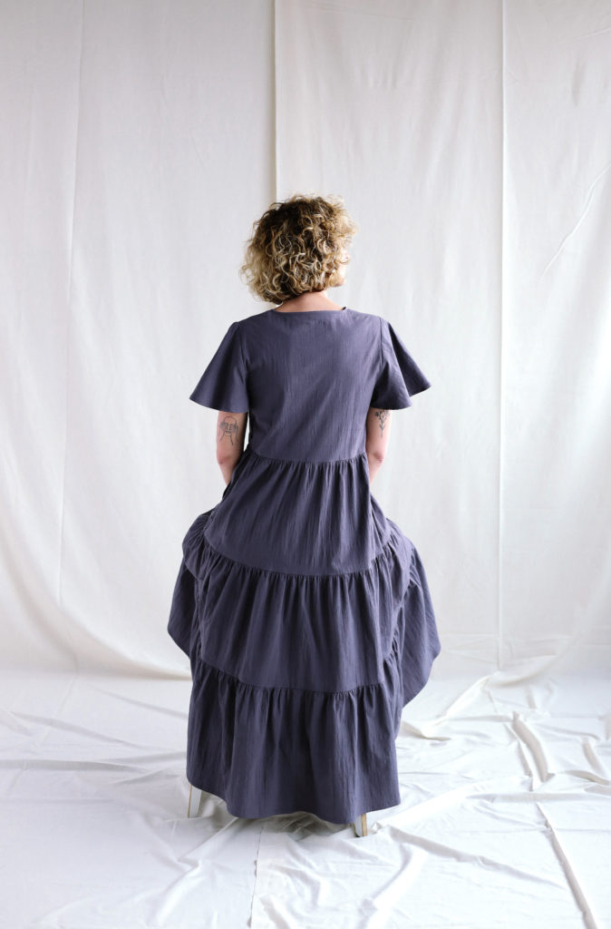 Loose ruffle Maxi cotton dress - Image 2