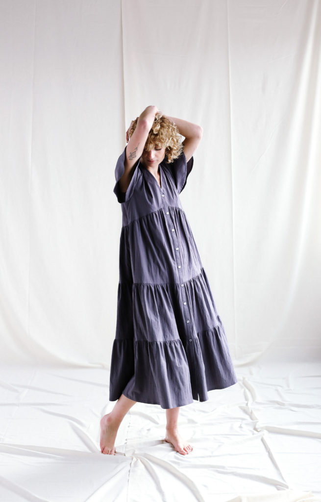 Loose ruffle Maxi cotton dress - Image 1