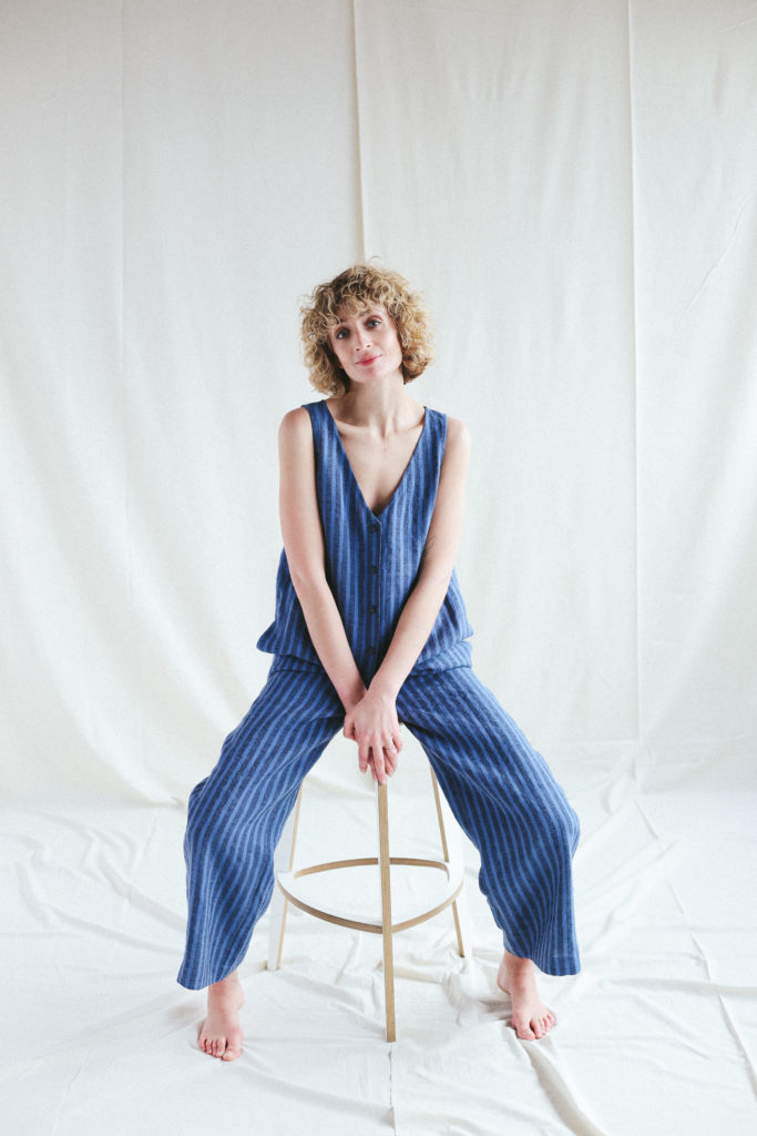 Linen wide leg summer jumpsuit - Image 3